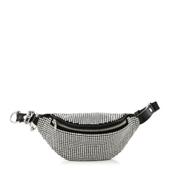 ALEXANDER WANG Rhinestone Mesh Mini Attica Belt Bag Black