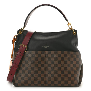 LOUIS VUITTON Damier Ebene Calfskin Maida Black