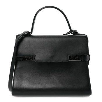 DELVAUX Calfskin MM Tempete Satchel Black