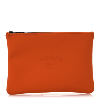 HERMES Neoprene Neobain Medium Case Orange