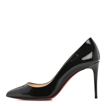 CHRISTIAN LOUBOUTIN Patent Pigalle Follies 85 Pumps 37 Black
