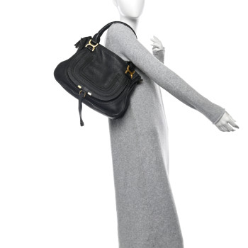 CHLOE Calfskin Medium Marcie Satchel Black