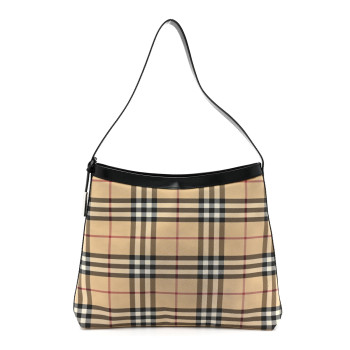BURBERRY Vintage Check Shoulder Bag Black