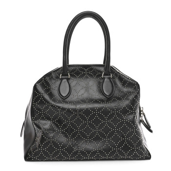 ALAIA Calfskin Arabesque Studded Top Handle Bag Black ALAIA Calfskin Arabesque Studded Top Handle Bag Black