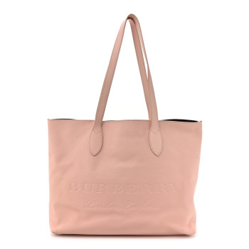 BURBERRY Grainy Calfskin Remington Tote Pale Ash Rose