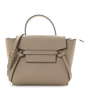 CELINE Grained Calfskin Nano Belt Bag Light Taupe