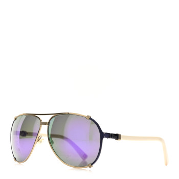 CHRISTIAN DIOR Mirrored Chicago 2 Aviator Sunglasses White Purple CHRISTIAN DIOR Mirrored Chicago 2 Aviator Sunglasses White Purple