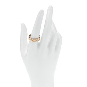 CHANEL 18K Yellow Gold Diamond Small Coco Crush Ring 58 8.5