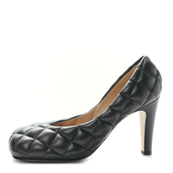 BOTTEGA VENETA Nappa Matelasse Padded Dream Pumps 38 Black