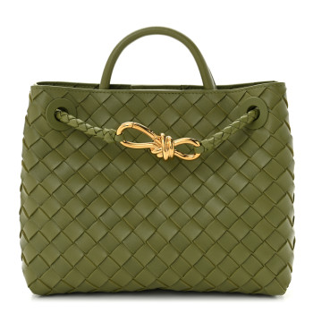 BOTTEGA VENETA Nappa Intrecciato Small Andiamo Shoulder Bag Matcha
