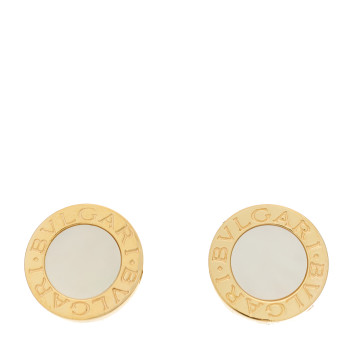 BULGARI 18K Yellow Gold Mother of Pearl BVLGARI BVLGARI Cufflinks BULGARI 18K Yellow Gold Mother of Pearl BVLGARI BVLGARI Cufflinks