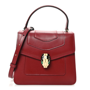 BULGARI Calfskin Serpenti Forever Top Handle Red BULGARI Calfskin Serpenti Forever Top Handle Red