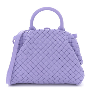 BOTTEGA VENETA Nappa Intreccio Mini Padded Handle Bag Wisteria