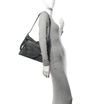 GIVENCHY Washed Denim Medium Voyou Bag Military Blue