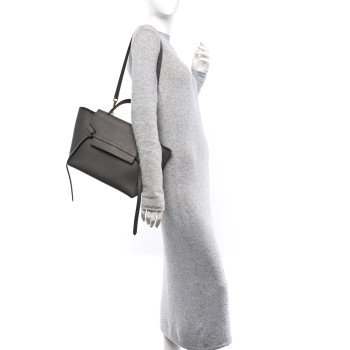 CELINE Grained Calfskin Mini Belt Bag Grey