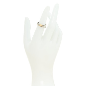 DAVID YURMAN Sterling Silver 18K Yellow Gold 6mm X Crossover Ring 50 5.5 DAVID YURMAN Sterling Silver 18K Yellow Gold 6mm X Crossover Ring 50 5.5