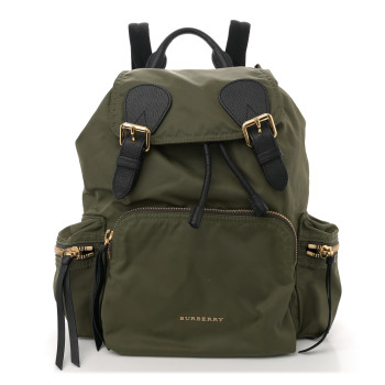 BURBERRY Nylon Medium Crossbody Rucksack Backpack Canvas Green