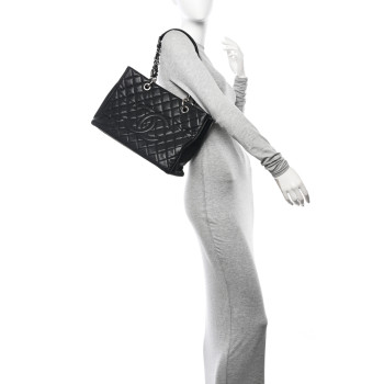 CHANEL Caviar Quilted Grand Shopping Tote GST Black
