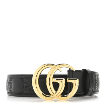GUCCI Calfskin GG Matelasse Marmont 40mm Belt 70 28 Black