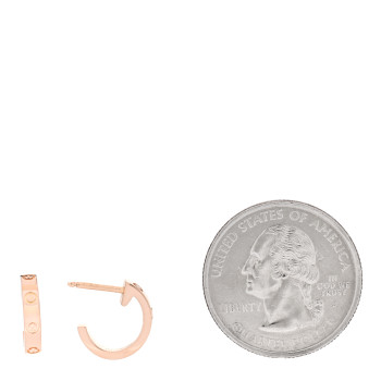 CARTIER 18K Pink Gold Small LOVE Hoop Earrings CARTIER 18K Pink Gold Small LOVE Hoop Earrings