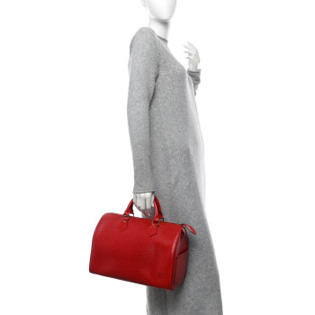 LOUIS VUITTON Epi Speedy 30 Castillan Red