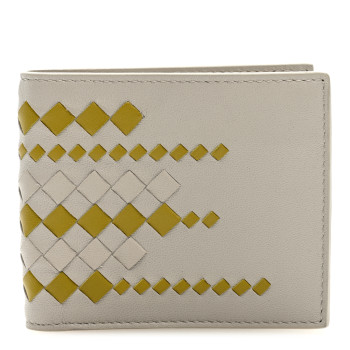 BOTTEGA VENETA Nappa Intrecciato Bi-Fold Wallet Cement