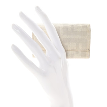 FENDI Zucca Spalmati Vitello Elite 6 Key Holder White