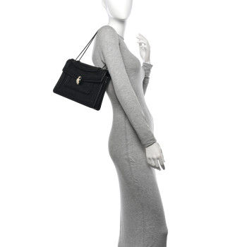 BULGARI Calfskin Plisse Serpenti Forever Crossbody Bag Black BULGARI Calfskin Plisse Serpenti Forever Crossbody Bag Black