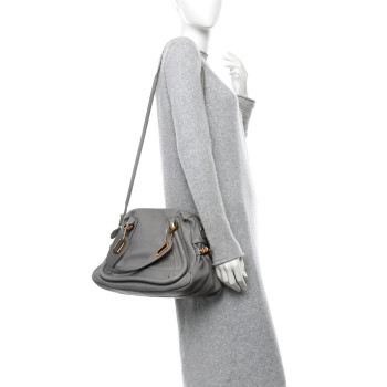 CHLOE Calfskin Medium Paraty Cashmere Grey