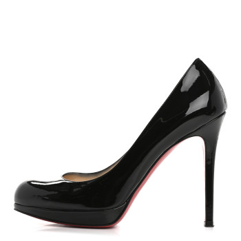 CHRISTIAN LOUBOUTIN Patent New Simple 100 Pumps 37 Black