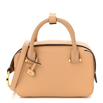DELVAUX Taurillon Soft Nano Cool Box Satchel Latte