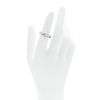 CARTIER 18K White Gold Signature Ring 51 5.75 CARTIER 18K White Gold Signature Ring 51 5.75