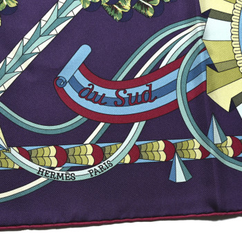 HERMES Silk L'Ombrelle Magique Scarf 90