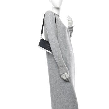 CHRISTIAN DIOR Lambskin Cannage Micro Dior Vibe Hobo Bag Black CHRISTIAN DIOR Lambskin Cannage Micro Dior Vibe Hobo Bag Black