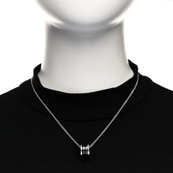 BULGARI Sterling Silver Ceramic Save The Children Pendant Necklace BULGARI Sterling Silver Ceramic Save The Children Pendant Necklace