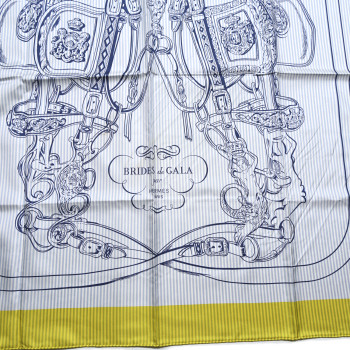 HERMES Silk Carre Eyeliner Brides De Gala Scarf 90