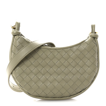 BOTTEGA VENETA Nappa Intrecciato Small Gemelli Multipocket Bag Travertine Muse