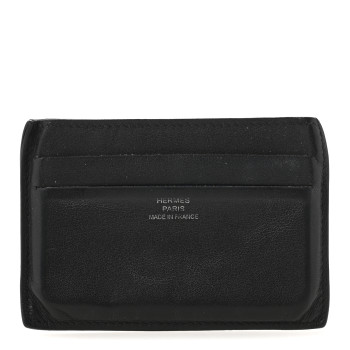 HERMES Swift Citizen Twill Card Case Black