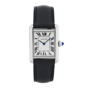 CARTIER Stainless Steel Calfskin 22mm Must de Cartier Tank Quartz Watch CARTIER Stainless Steel Calfskin 22mm Must de Cartier Tank Quartz Watch