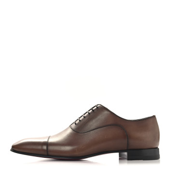 CHRISTIAN LOUBOUTIN Calfskin Mens Greggo Flat Oxfords 43.5 Brown