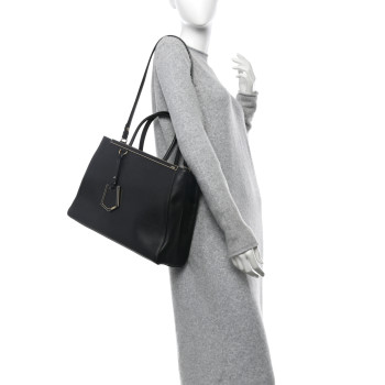 FENDI Vitello Elite Regular 2Jours Tote Black
