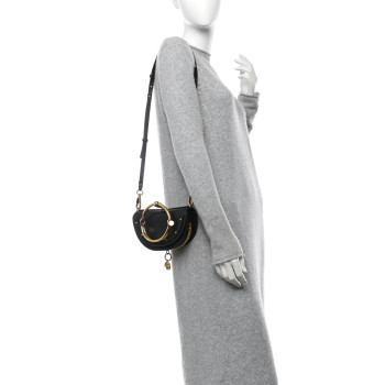 CHLOE Calfskin Small Nile Bracelet Minaudiere Bag Black