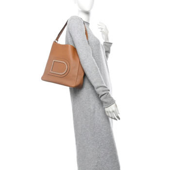 DELVAUX Grained Calfskin Pin Surpique Bucket Vegetal Ivory