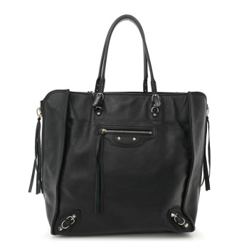 BALENCIAGA Veau Papier A5 Zip Around Tote Tote Black
