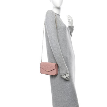 LOUIS VUITTON Empreinte Pochette Felicie Chain Wallet Rose Poudre