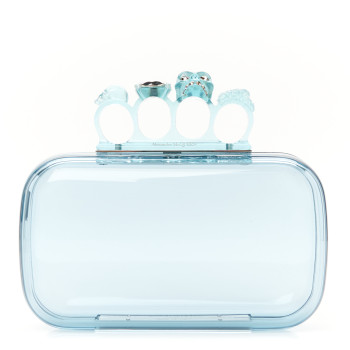 ALEXANDER MCQUEEN Resin Knuckle Clutch Pale Blue ALEXANDER MCQUEEN Resin Knuckle Clutch Pale Blue