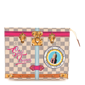 LOUIS VUITTON Damier Azur Summer Trunks Saint Tropez Toiletry Pouch 26