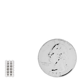 VAN CLEEF & ARPELS 18K White Gold Perlee 3 Row Pendant