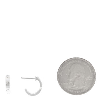 CARTIER 18K White Gold Small LOVE Hoop Earrings CARTIER 18K White Gold Small LOVE Hoop Earrings