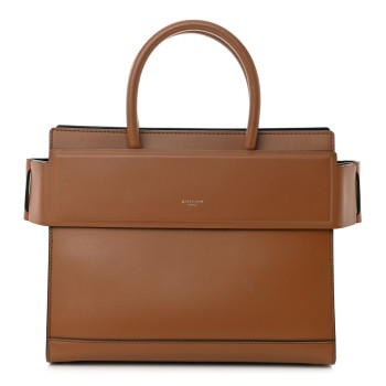 GIVENCHY Smooth Calfskin Small Horizon Satchel Caramel